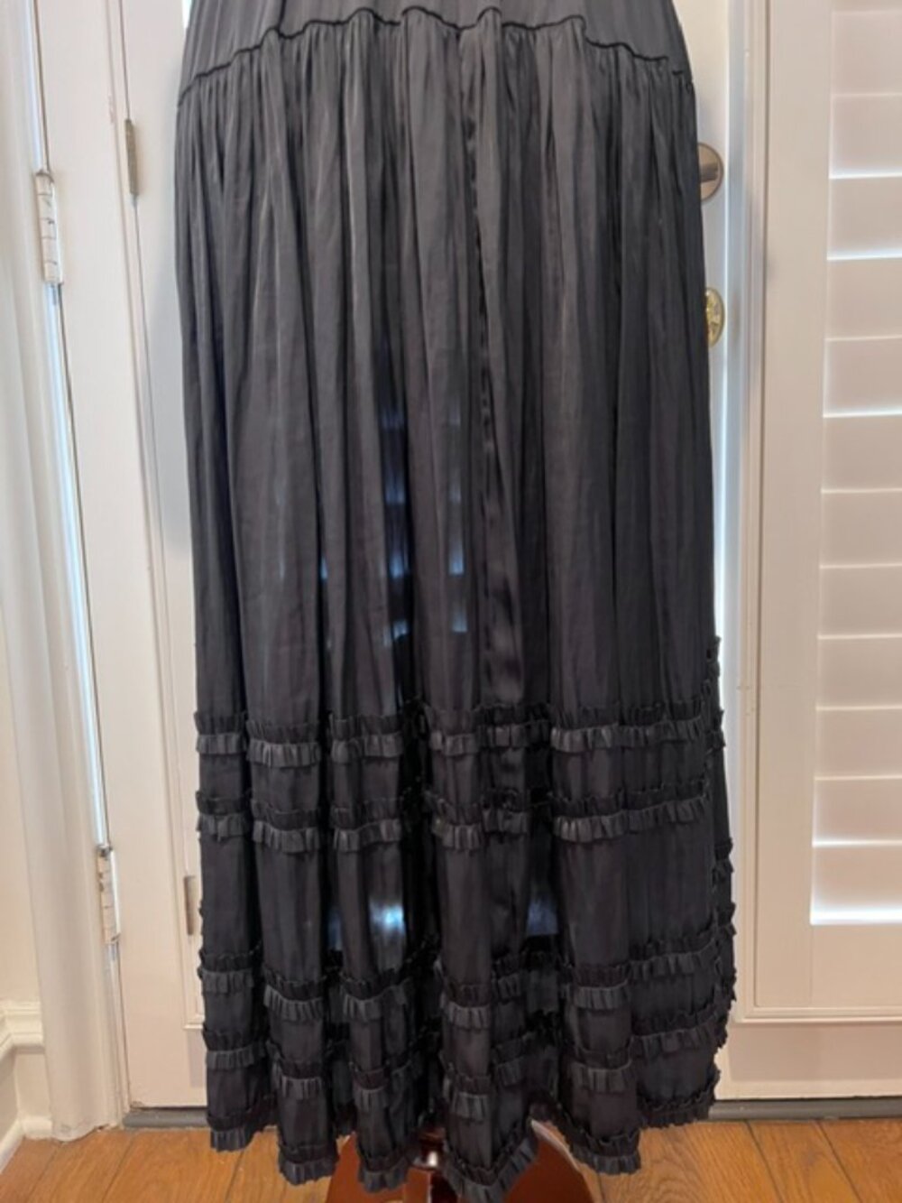 Ulla Johnson Midi dress, Black, Silk-like, Size 8 - Picture 5 of 8